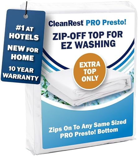 Miniatura 10 de CleanRest PRO Presto! Funda de colchón con cremallera para lavado EZ, tamaño Queen, protector de colchón impermeable, a prueba de chinches, ácaros