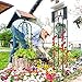 2 Pack Garden Obelisk Trellis for Climbing Plants 4 Feet Tall Plant Support Cage, Tower Obelisk Plant Support Indoor Potted Plant, Plant Trellis for Climbing Vines, Tomato, Flower, Vegetable, Rose
