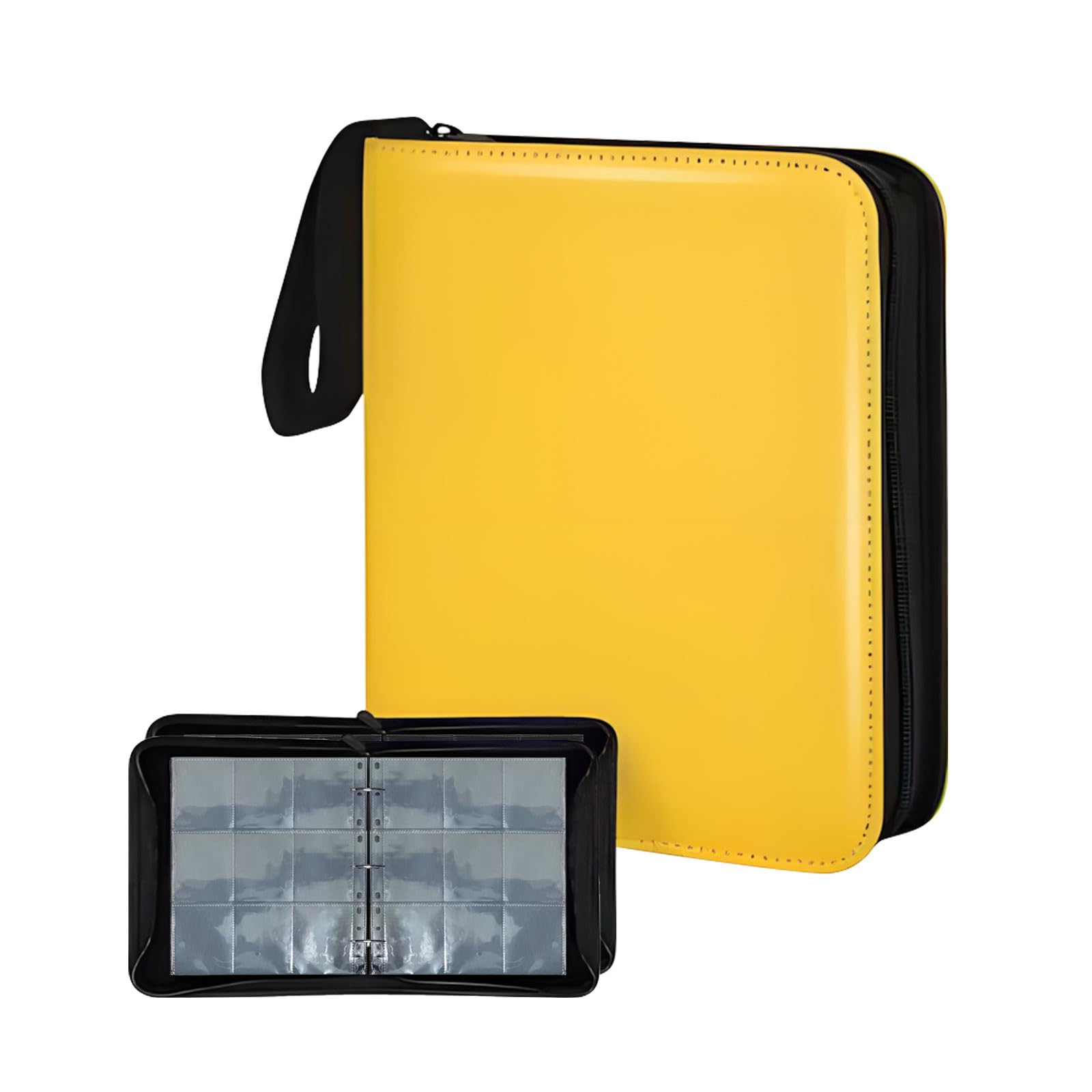 9 Pocket Card Holder with Secure Closure 50 Pages 900 Slots Premium PU Cover for Game Collectors Game Card Collection Case