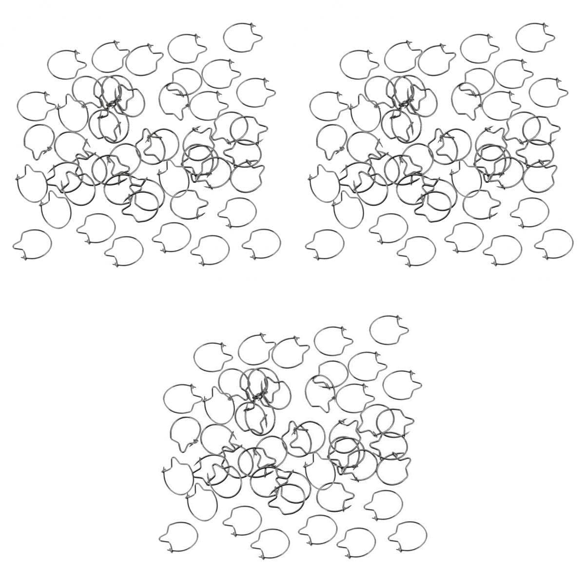 COMBR 150Pcs Carp Fishing Maggot Clip Bait Ring Rigs Carp Terminal Tackle Accessories for Fishing Hook