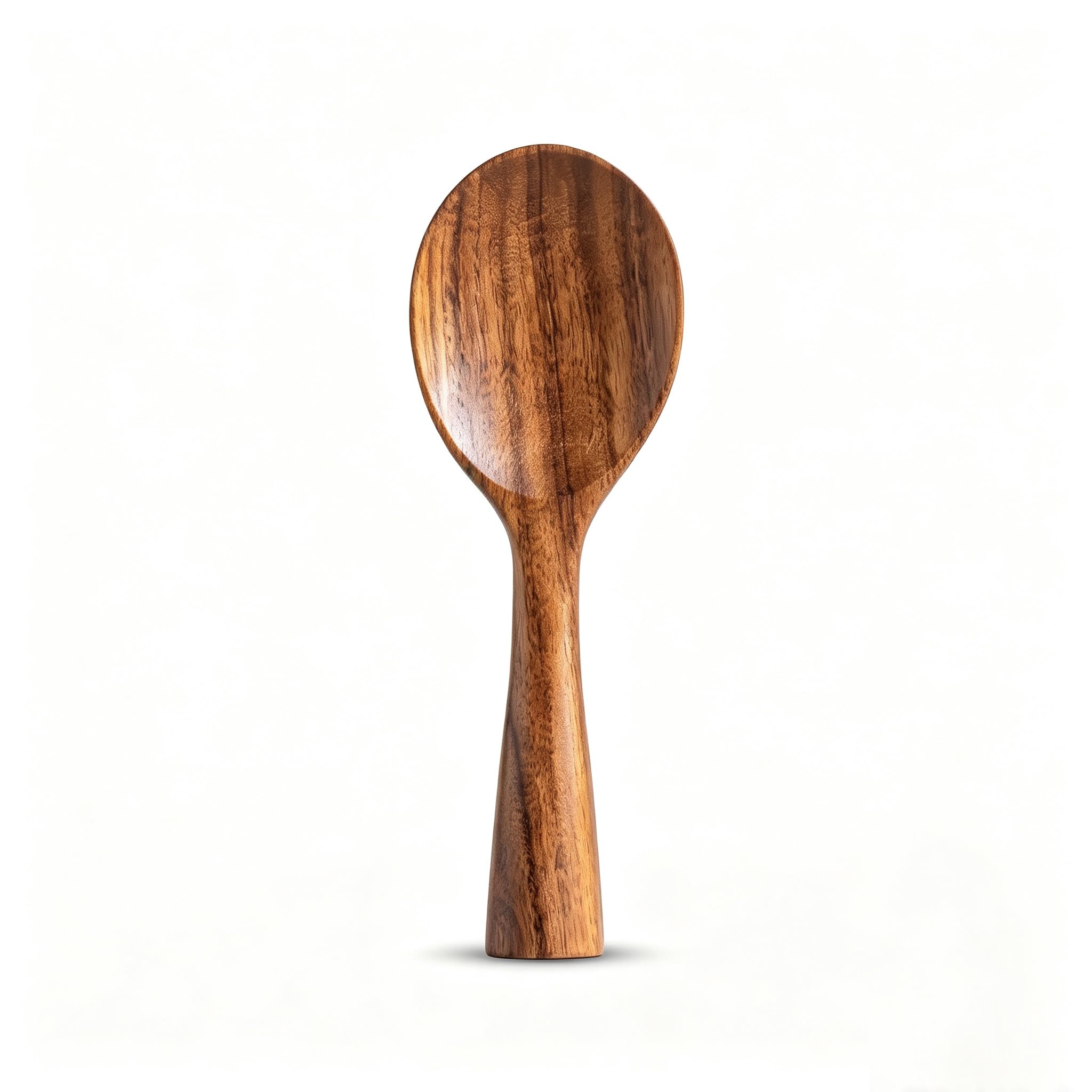 Ninefish Acacia Wood Rice Paddle Set, 1-Piece Non-Stick Wooden Standing Rice Spoon, Heat Resistant Rice Cooker Spoon, Durable Natural Wood Serving Utensils for Rice &amp; Potato Servers