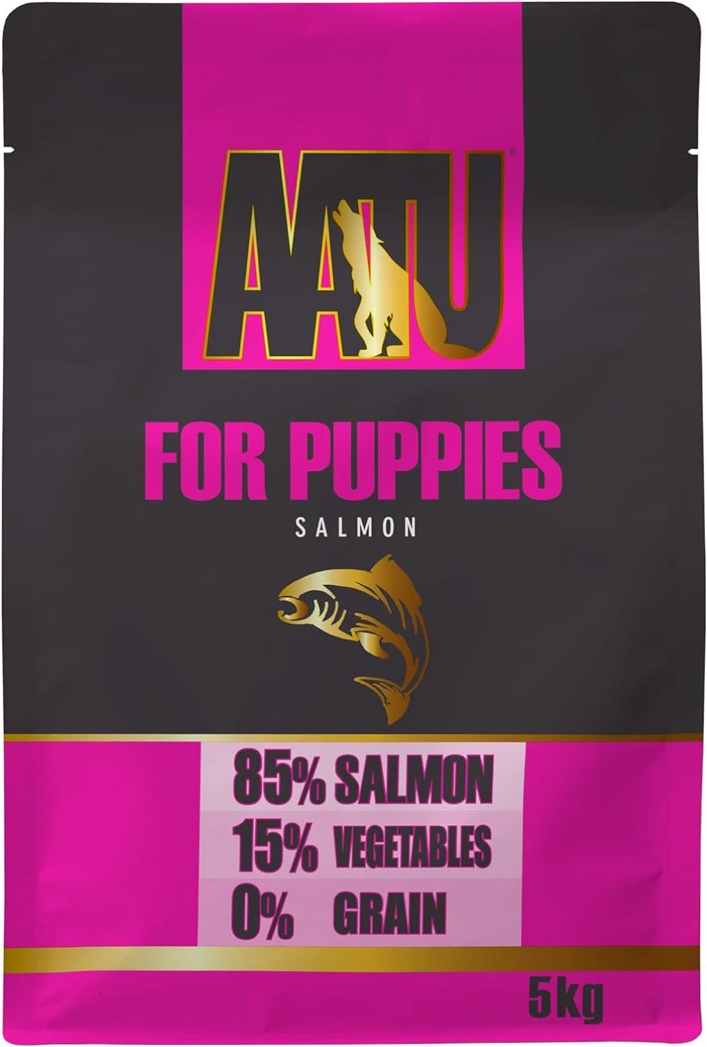 AATU 85/15 Complete Dry Puppy Food, Salmon 5kg - Dry Food Alternative to Raw Feeding, High Protein. No Nasties, No Fillers.