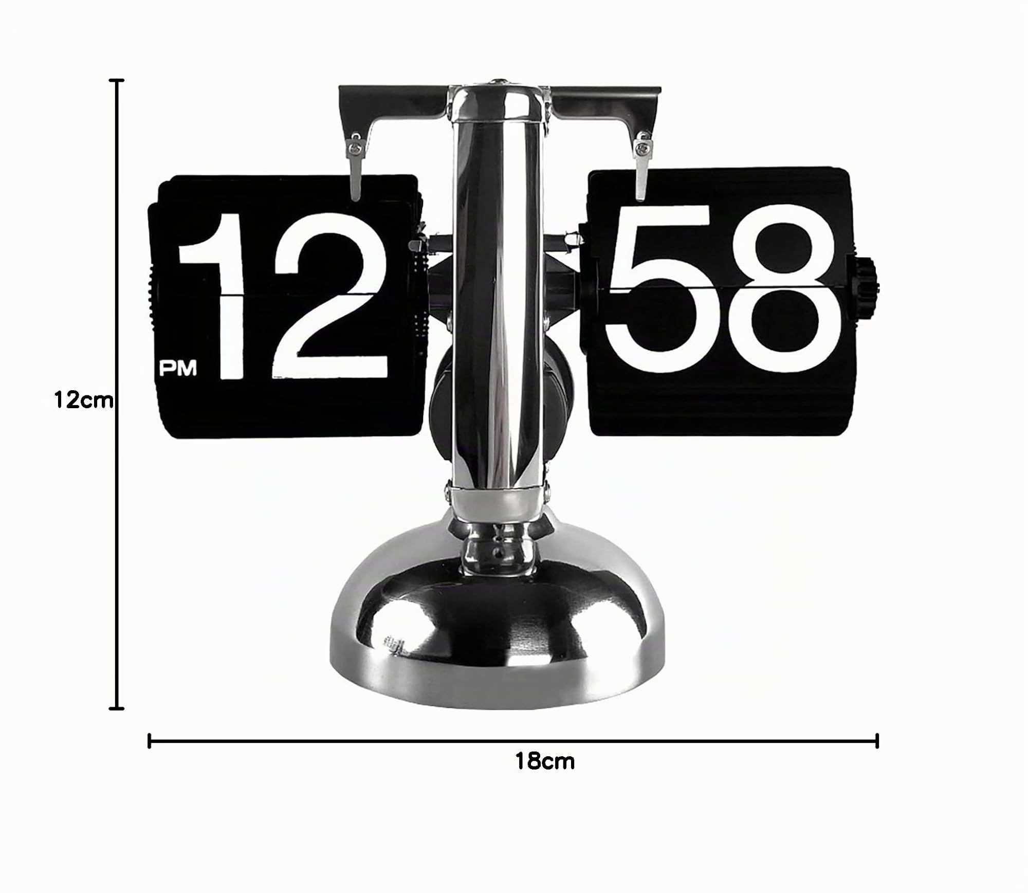 Orologio a fogli mobili, mini orologio retrò Orologio da tavolo a fogli mobili automatico Calendario digitale Orologio da tavolo freddo Orologio meccanico per l'arredamento della (Nero)