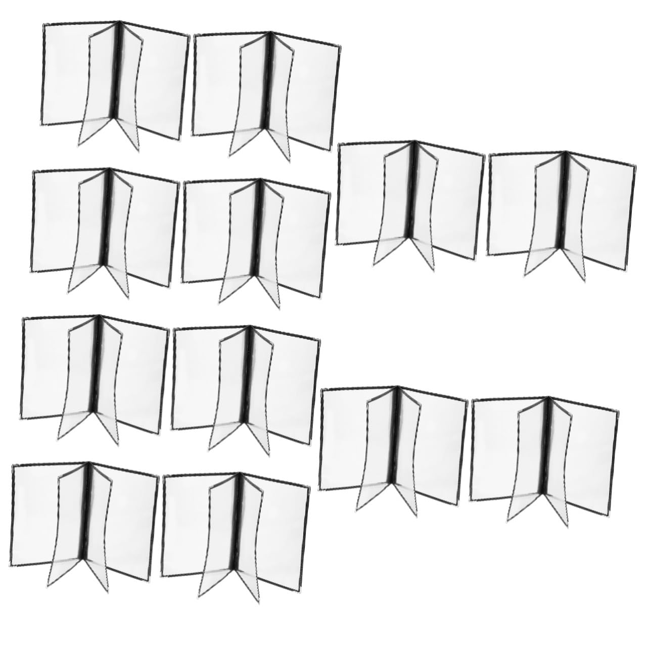 ULTECHNOVO 12piezas Portada De Menú Transparente De Pvc Para Restaurantes Carpeta Flexible y Resistente Para Recetas y Cartas De Comida Diseño Elegante y Fácil De Limpiar