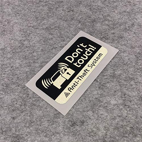 Image of 2X Car Styling Vinyl Tape Warning DO NOT Touch Anti-Theft System Auto Window Sticker Decal (100x48mm)