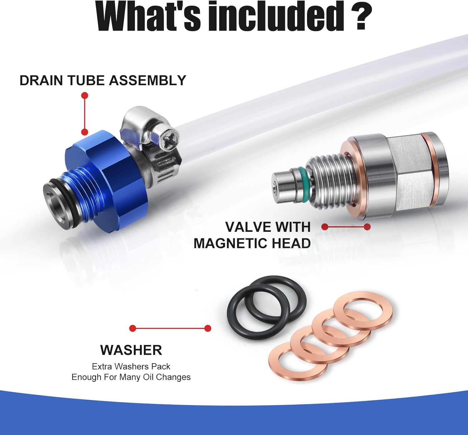 M12 x 1.5 Magnetic Stainless Steel Oil Drain Valve Oil Pan Drain Plug No Mess, Clean & Safe Oil Changes Compatible with BMW, Benz and More Select Models