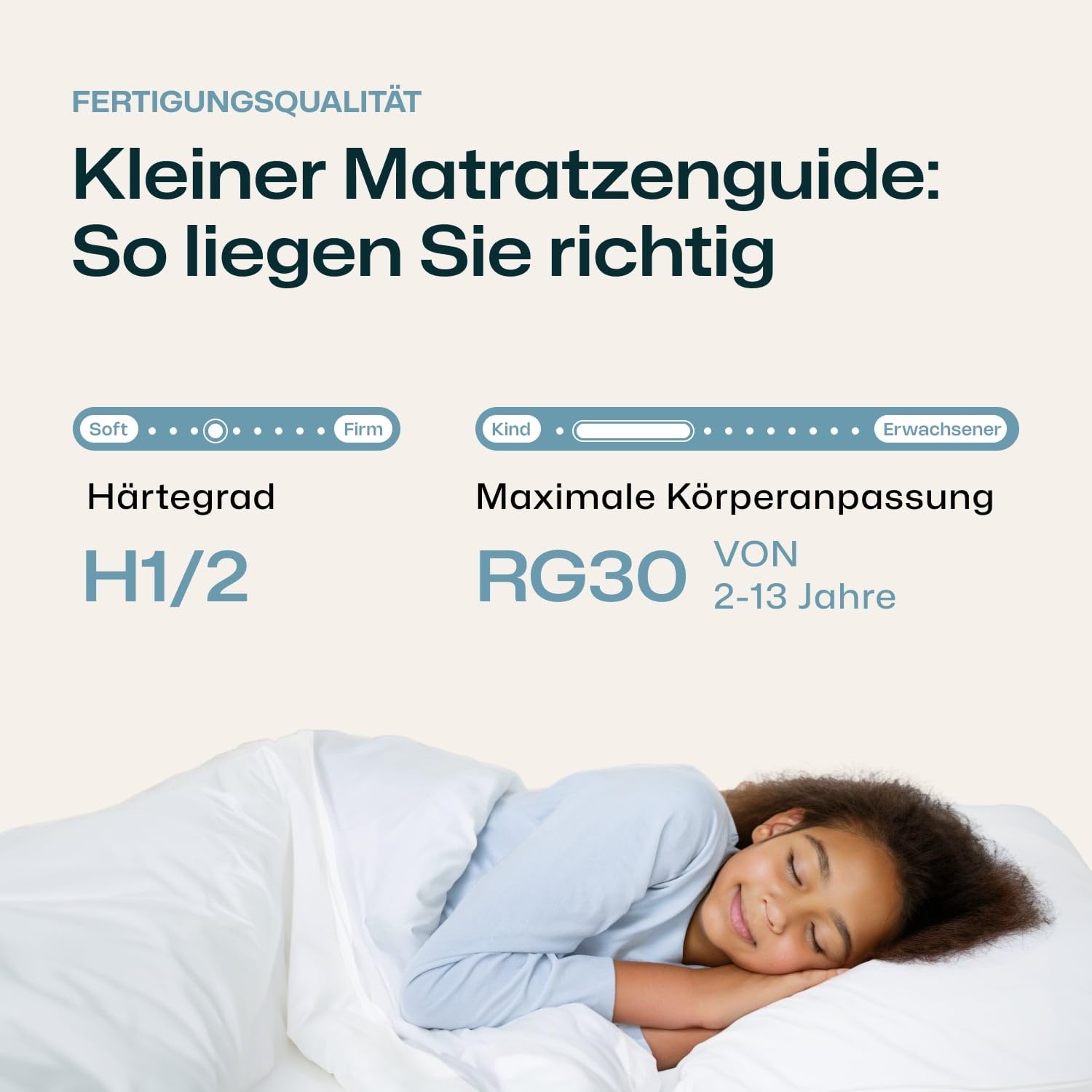 RAVENSBERGER Kinder- und Jugendmatratze Softwelle - Härtegrad H1/H2, weich - 90 x 200 cm, Höhe 16 cm - 7-Zonen Kaltschaummatratze mit Funktionsbezug, allergikerfreundlich