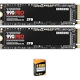 MZ-V9P2T0B/AM 990 PRO 2TB PCIe 4.0 NVMe Solid State Drive (2-Pack), Upgrade Desktop PC or PS5 Memory and Storage Bundle with 1 YR CPS Enhanced Protection Pack