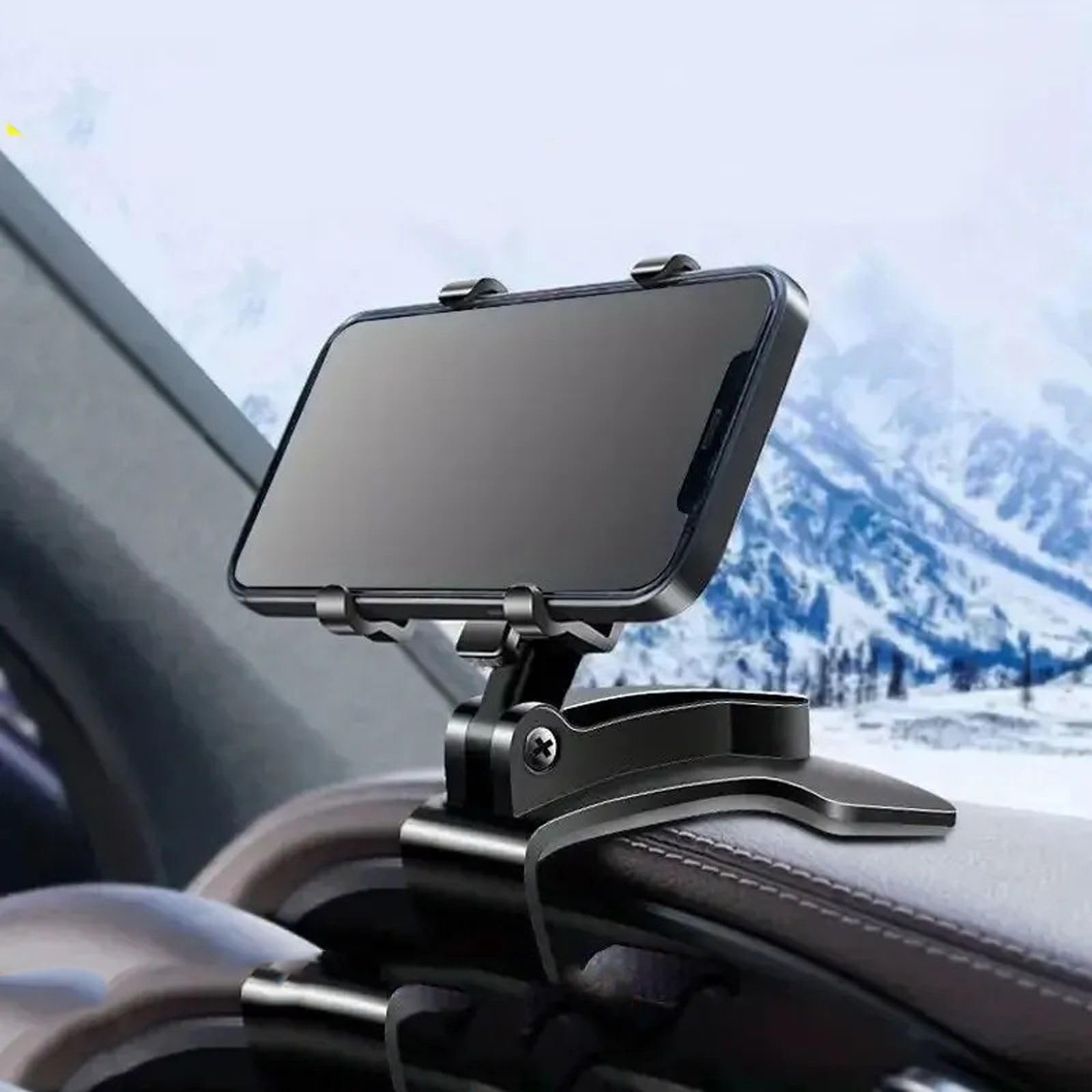 Stojak na telefon samochodowy Uniwersalny uchwyt na deskę rozdzielczą Uchwyt samochodowy Uchwyt na telefon komórkowy w samochodzie, Pasuje do iPhone'a Samsung Xiaomi
