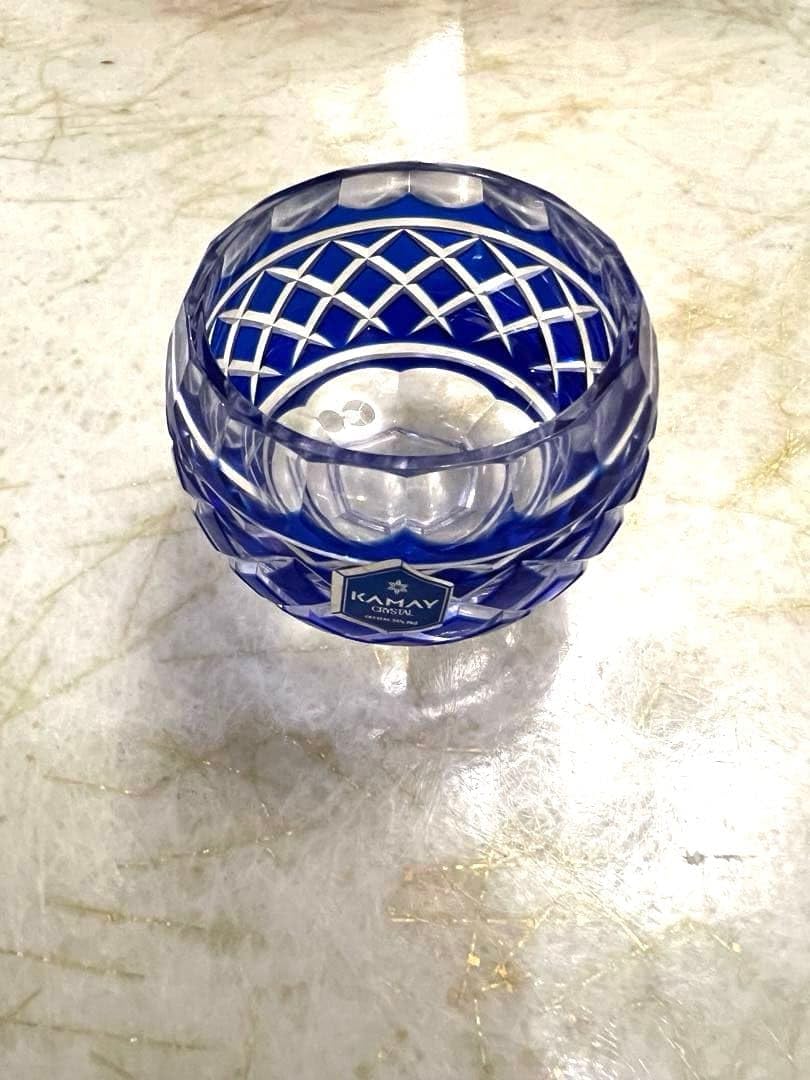 Amazon.co.jp: カメイガラス 薩摩切子 お猪口 KAMAYCRYSTAL 約6cm