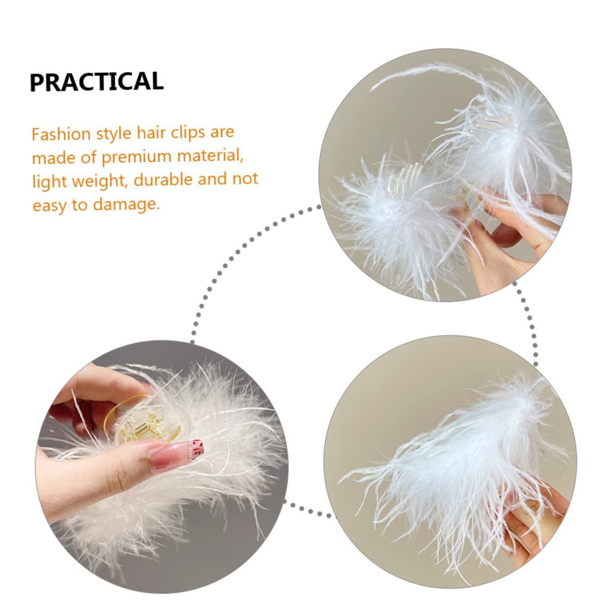 FRCOLOR 6pezzi Plume Hair Clips e Eleganti Fermagli Per Stile Per Donne Accessori Moda Per Cerimonie e Occasioni Speciali