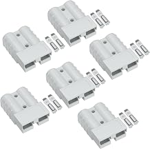 50 Amp Battery Quick Connect/Disconnect Connector, 6-12 Gauge 600V Connector Kit for Cars, RVs, Trailer- Gray6 Pack