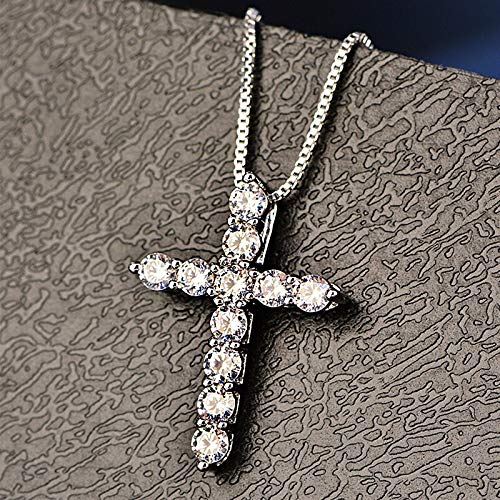 Collier cristal anti-ternissement chaîne en argent véritable 5A