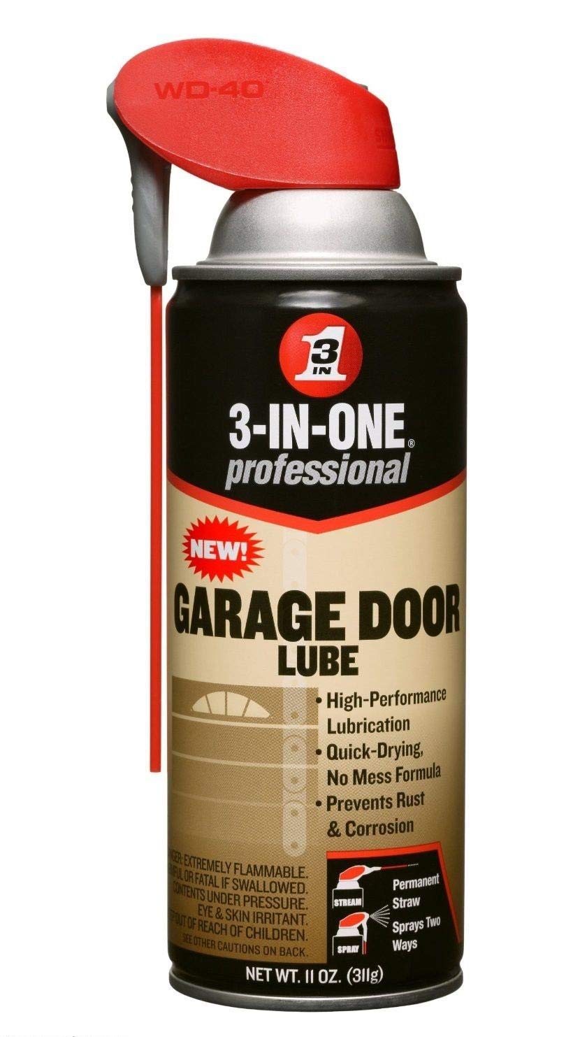 2 Set- Professional Garage Door Lubricant Spray, 11 Oz, 3-in-ONE