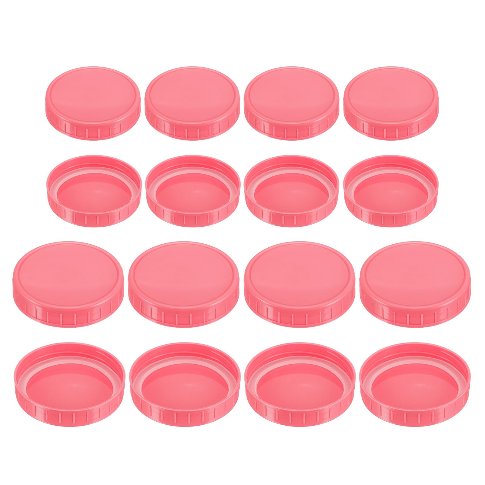 Couvercle bocal Mason standard réutilisable haute densité uxcell rose x16