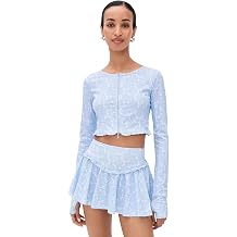 LOVESHACKFANCY Womens Laudie Zip Up