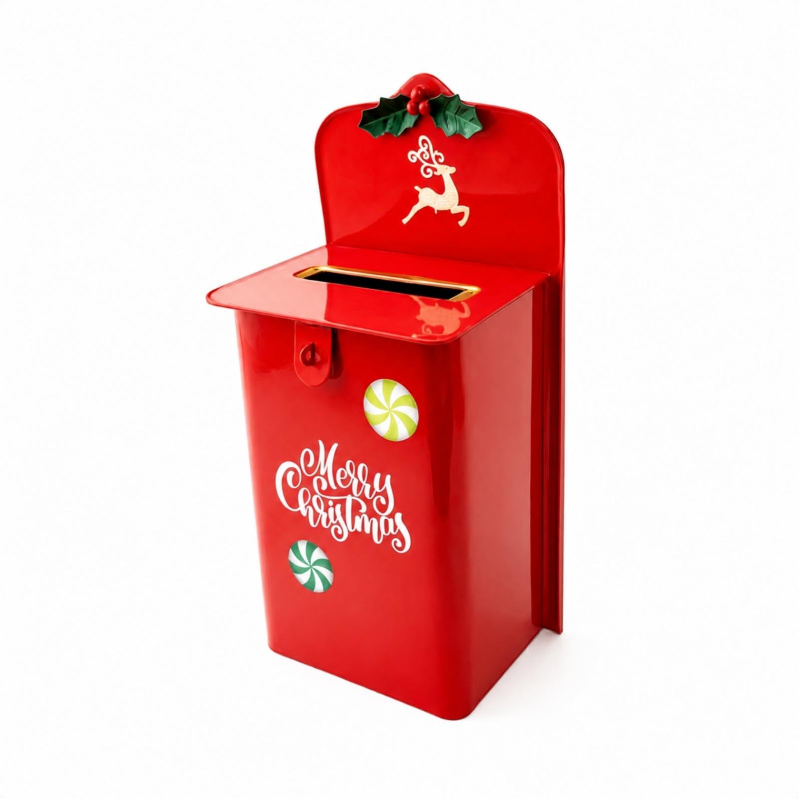 Christmas Mailbox Decorative Wall-Mounted Mailbox Festive Post Box for Entryways, Party Displays, Living Rooms-image-11