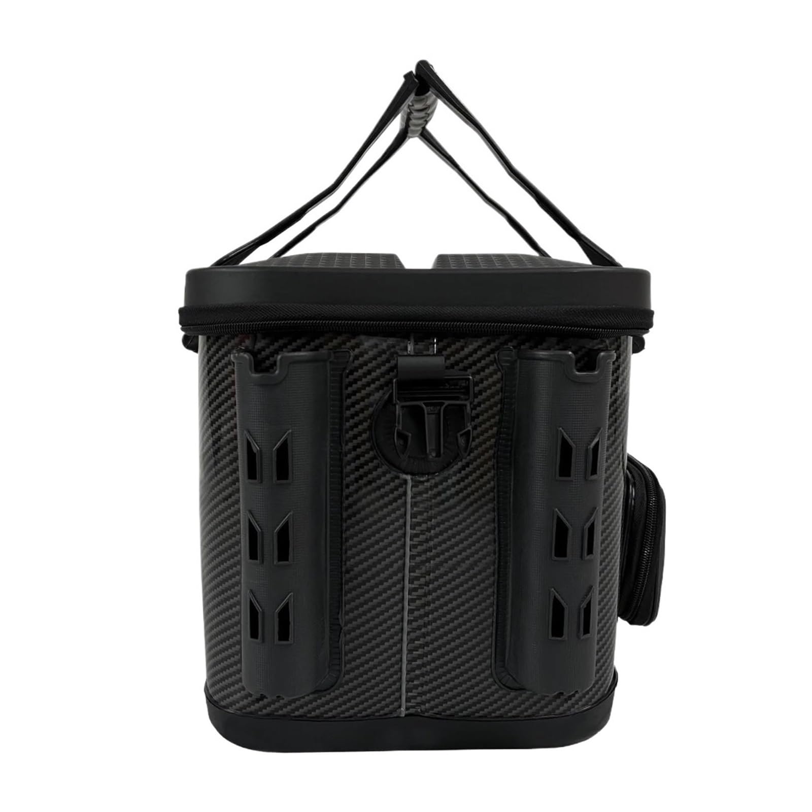 Heavy-Duty EVA Hard Shell Fishing Tackle Box with Dual Side Rod Holders