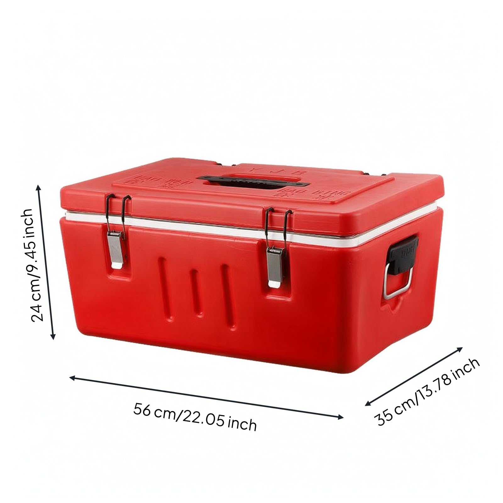 Contenitore Termico Rigido con Maniglie Laterali Contenitore in Acciaio Inox Chiusure Metalliche Scatola Pranzo in Acciaio Inox, Tre Scomparti