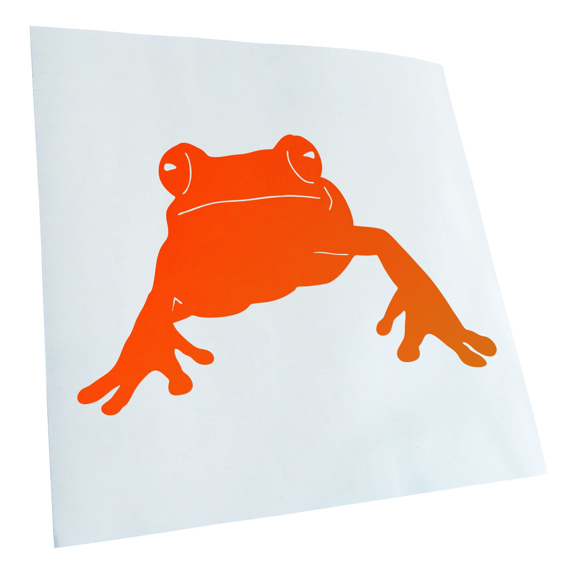 Kiwistar - Car Sticker - Neon Orange - 50 x 31 cm Frog Frog Pond - Rear Window Car Sticker Weatherproof for Car Truck Moped Truck - Sticker Exterior Self-Adhesive Tuning Accessories for Window Vehicle