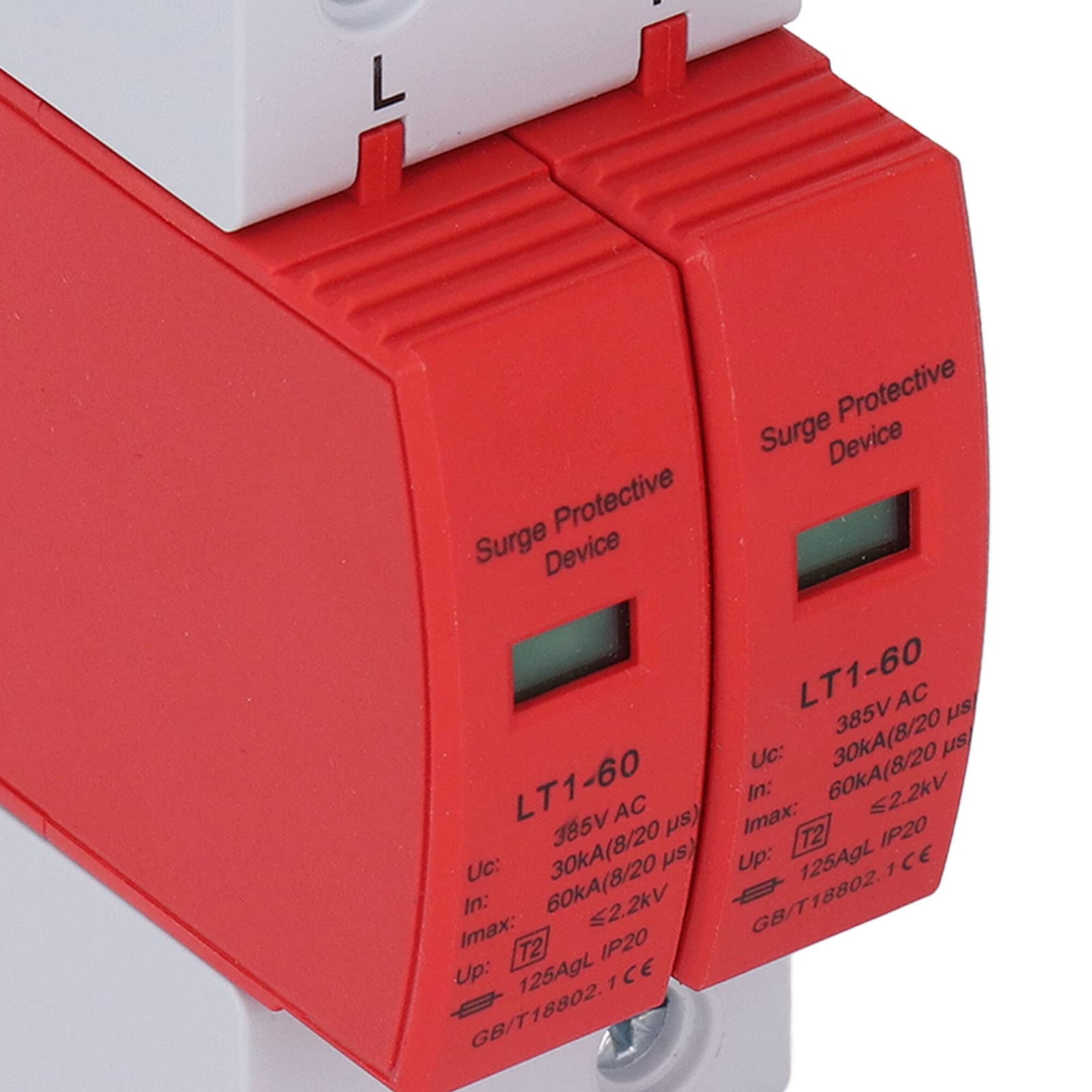 Überspannungsableiter für Haushalt, 2 P, 30 – 60 ka, 36 mm, Schutz für DIN-Schiene zum Schutz gegen Blitzschläge 385 V, AC, Überspannungsschutzgerät bei niedriger Spannung