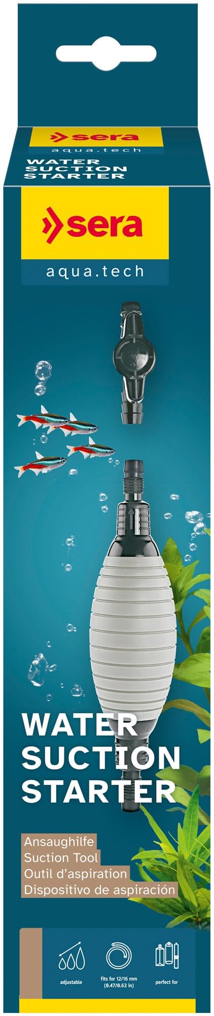 sera Water Suction Starter | Ansaughilfe für Aquarium Wasserwechsel | Handpumpe mit Absperrhahn | Sauger & Absaugpumpe | Einfache Regulierung der Sogstärke | Aquarium Zubehör Reinigung