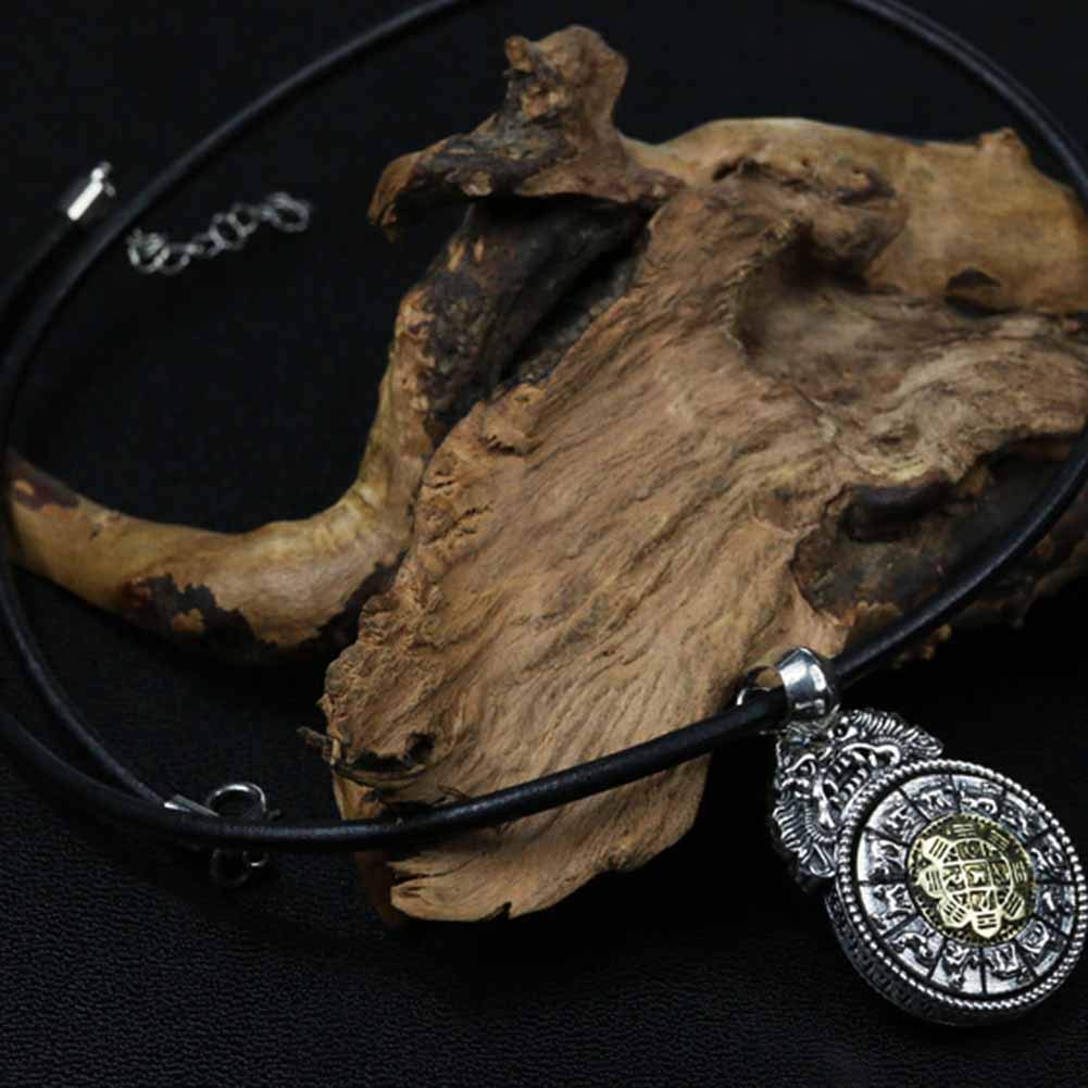Männer Vintage Tibetan i Ching Spirituelle Wahrsagerin Om Anhänger Halskette von Nepal, Yoga -Schmuck, OZZKI,