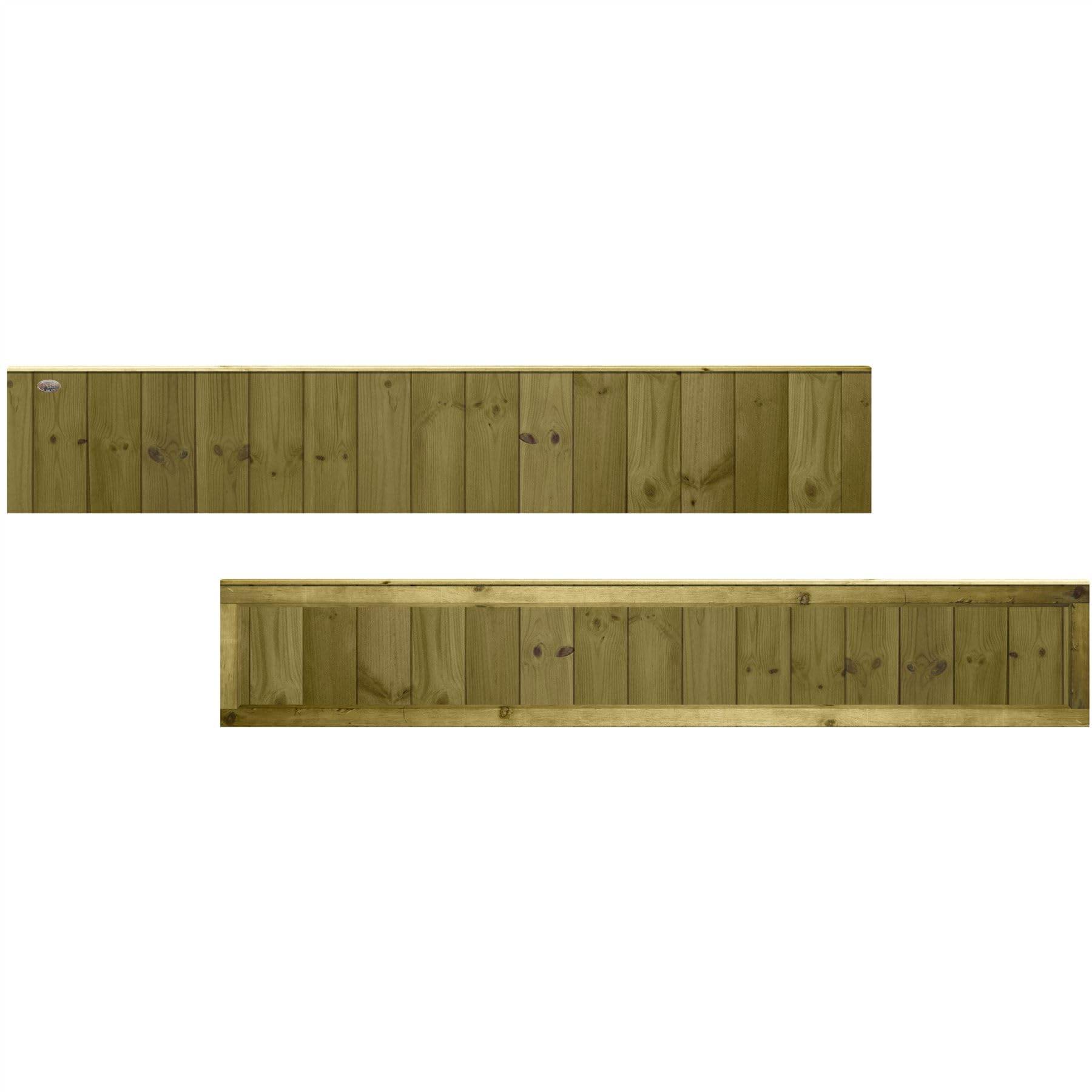 Ultimate Tongue & Groove Fence Panel, 6ft x 1ft Fully Framed Wooden Fencing | Heavy Duty Treated Interlocking Vertical Boards, Ideal for Any Garden Perimeter (Wide: 182cm x High: 32cm)