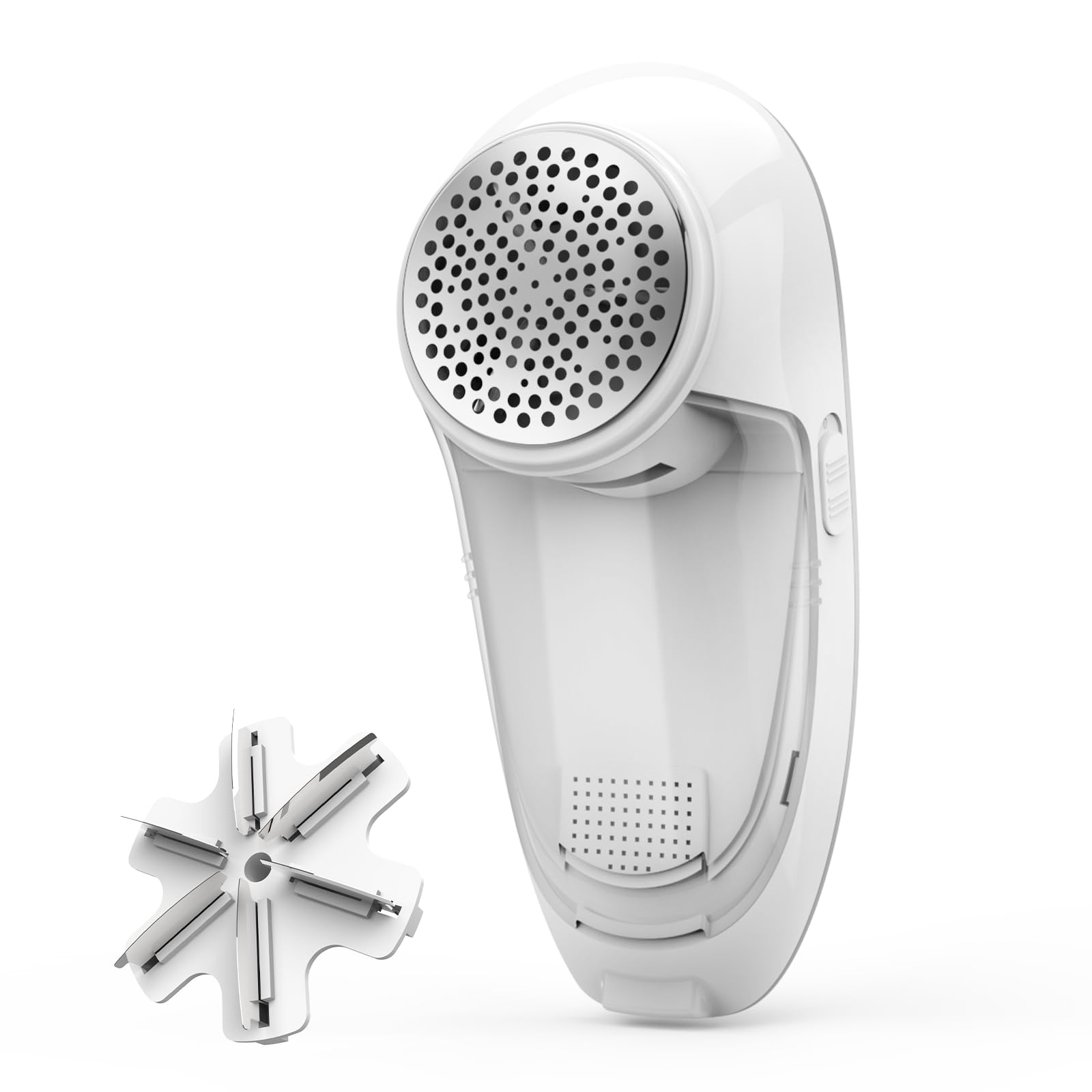 UN1QUE Rechargeable Lint Remover, Six-Blade Design Fabric Shaver, USB Charging Port, Supports Cordless Use, Lint Remover for Woolen Clothes, Blankets, Sofas, Curtains, etc.-White (B0CKSYNDN2) Amazon Price History, Amazon Price Tracker