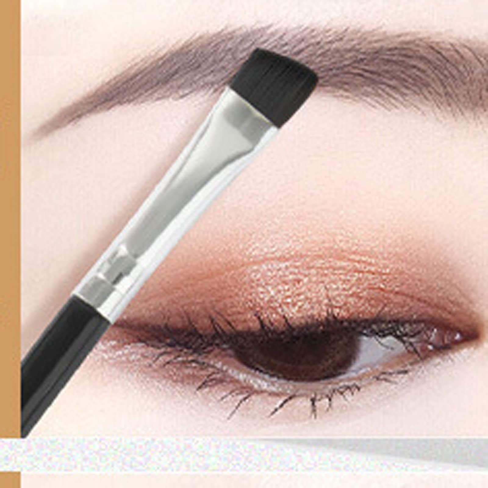 1pcs Pennello per Sopracciglia a Due Punte Spirale Diagonale Angolo Pennello per Trucco Manico Facile da trasportare Bellissimi Strumenti per Il Trucco Bellezza (Nero)