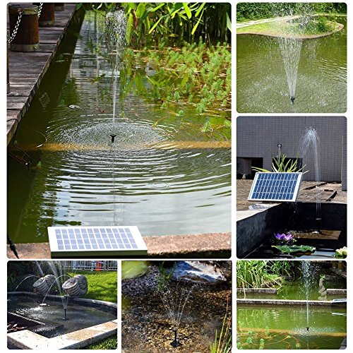 5W Solar Fountain Pump Garden Water Pump for Pond Birdbath, Maximum Flow 380L/H by JT - Thumbnail 4