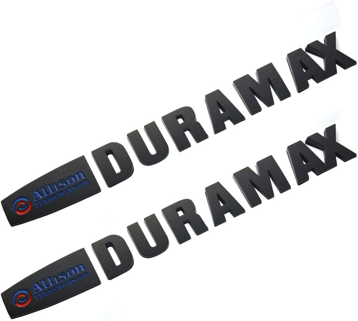 Aimoll 2pcs Allison Duramax Badges Emblems Replacement for Silverado 2500 3500hd (Black 2)
