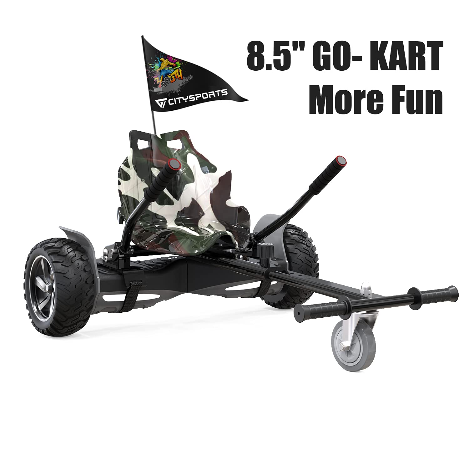 FUNDOT Hoverboards with seat,All terrain Hoverboards with hoverkart,8.5