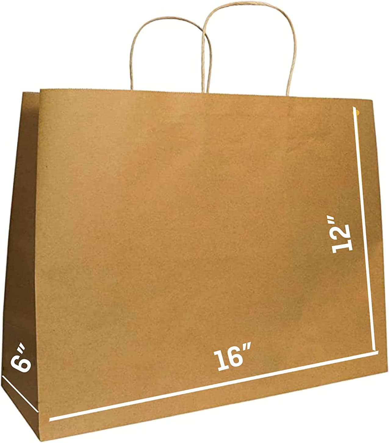 JET PAPER BAGS 13"x7"x17" (250 Pcs) White Paper Bags With Twisted - View #2