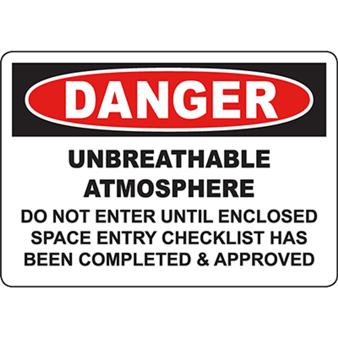Dangerous Air Zone Warning Sign, Do Not Enter Without Protection 8x12 Inch