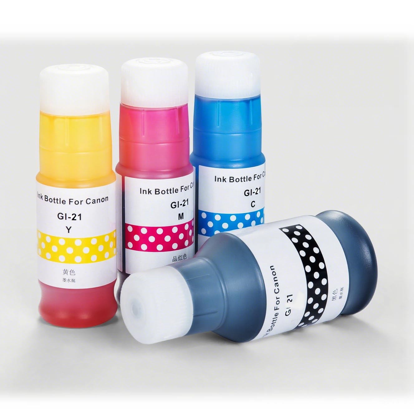 EXCERCUS GI-21 Ink Bottles For Canon MegaTank Printers - 2 Black Refills 170ml Each