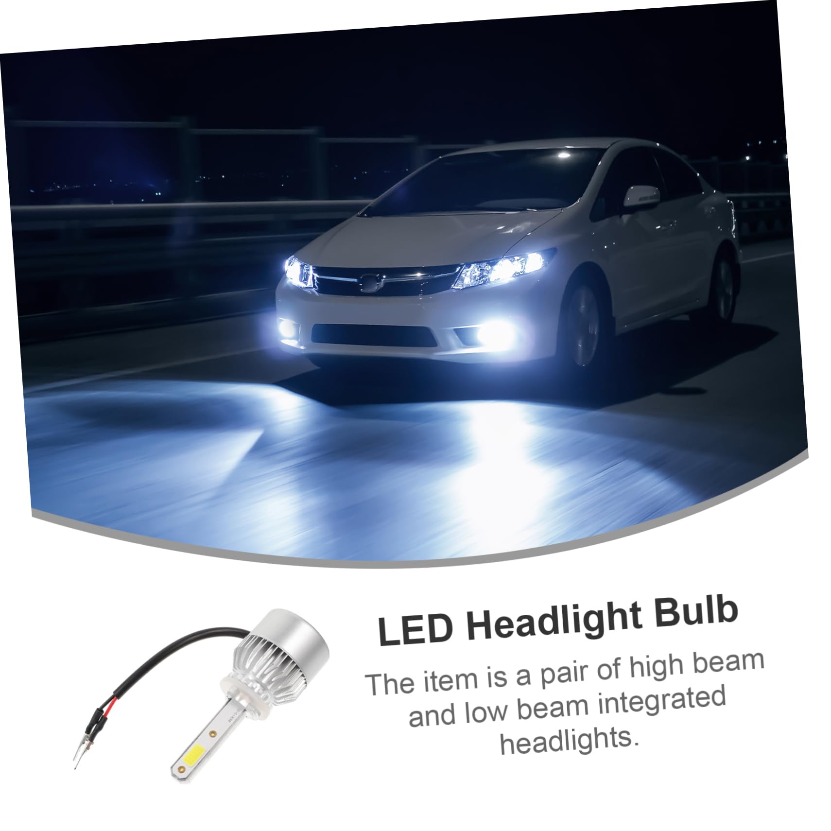 SOLUSTRE 6piezas Bombillas Led De Faro Delantero Impermeables Alta Potencia Luz Alta y Para Vehículos
