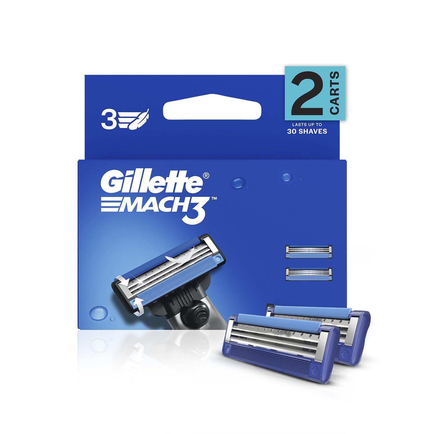 Gillette Mach 3 Manual Shaving Razor Blades - 2s Pack (Cartridge)-picture-32