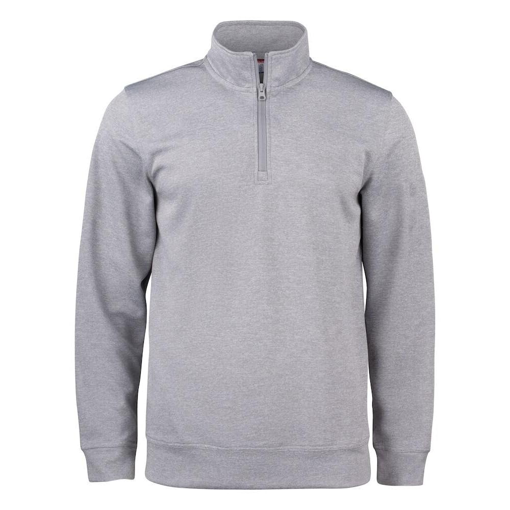 Clique Grey Melange Childrens/Kids Basic Active Quarter Zip Track Top (13 Years) (Grey Melange)