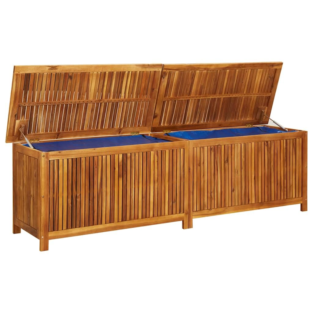 Caja de almacenaje de jardín madera maciza acacia 200x50x58 cm