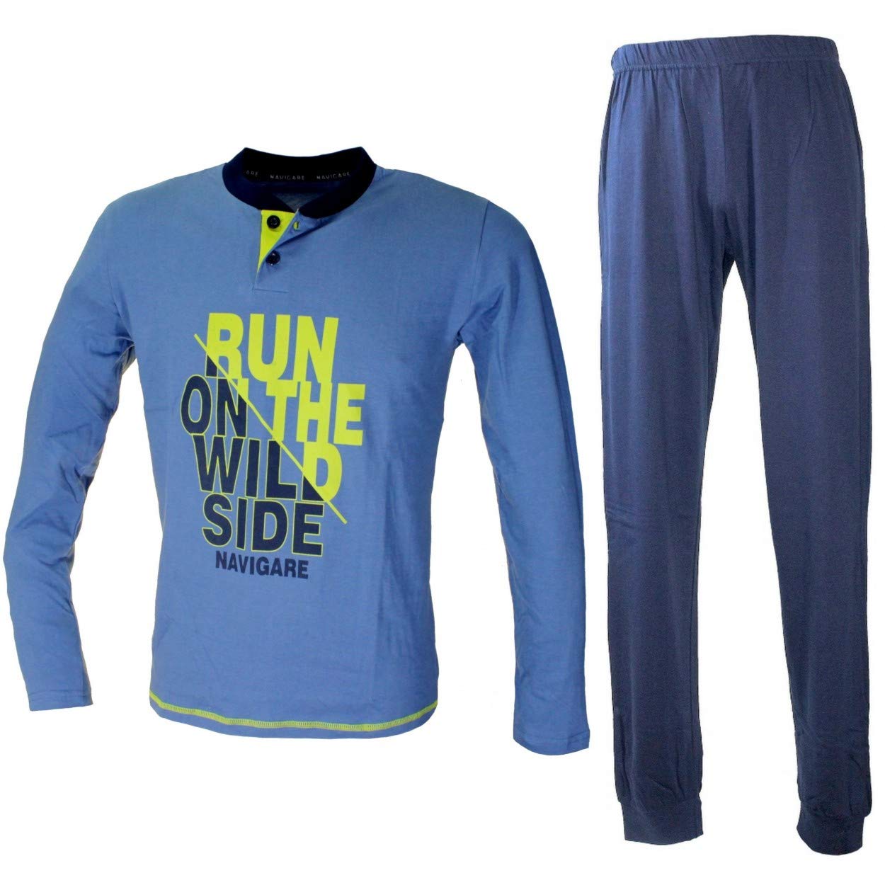 Pigiama Ragazzo Navigare Cotone Jersey Manica Lunga 10-12-14-16 Anni 215583