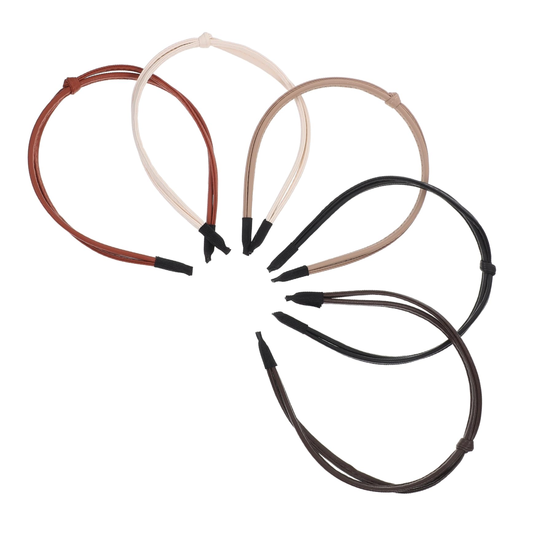 Didiseaon 25pezzi Knotted Headbands in Leather for Women Fashionable Thin Hair Accessories in Milk and for Any Occasion
