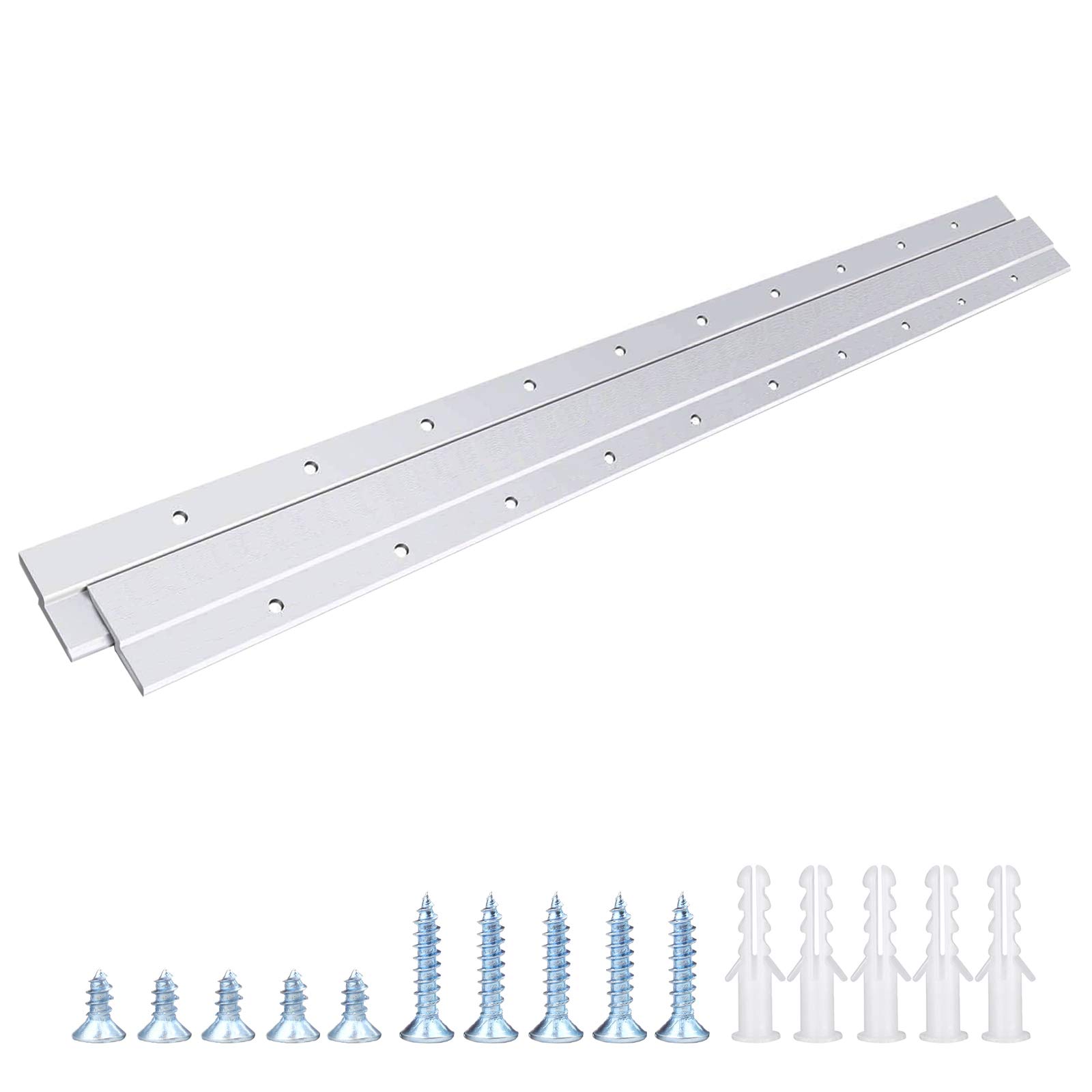 French Cleat Picture Hanger, Aluminum Z Hanger Interlocking Wall Mounting Bracket Hardware Kit Z Clips for Hanging Wall Painting, Mirrors, Panels, Artwork, Cabinet, Whiteboard (30inch-1Pairs)