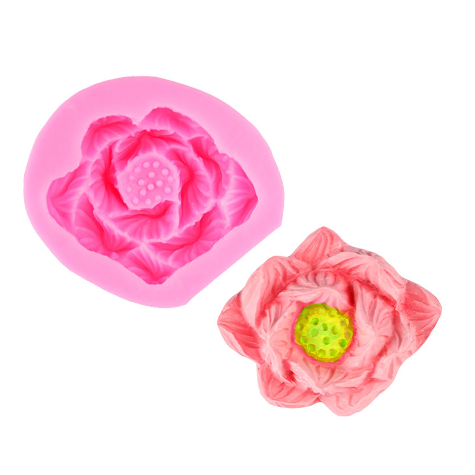 Intricato Lotuses Stampo In Silicone Per La Cottura Della Torta Sapone Artigianato Strumento Da Cucina Portatile Rilasci Facile Design Flessibile Della Torta D