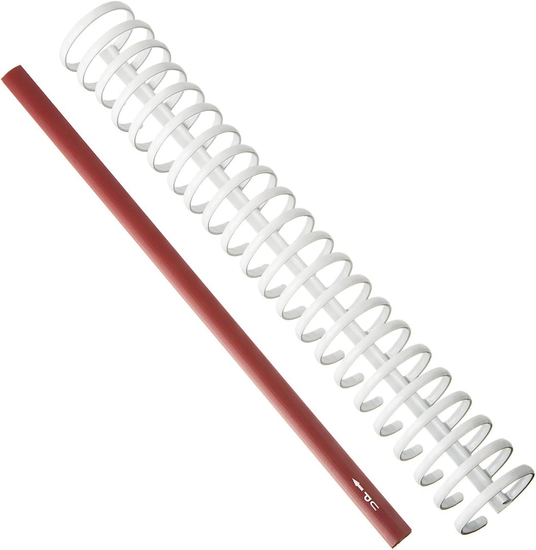 22 Ring Aerometal QRH Binder - 34mm White Pilot Checklist Binder With Burgundy Spine From Aerobind - 2 Per Pack