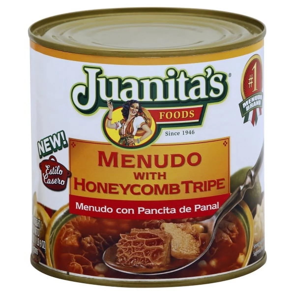 Menudo with Honeycomb Tripe Soup, Ready-to-Serve 25 oz Cans (Pack of 6)