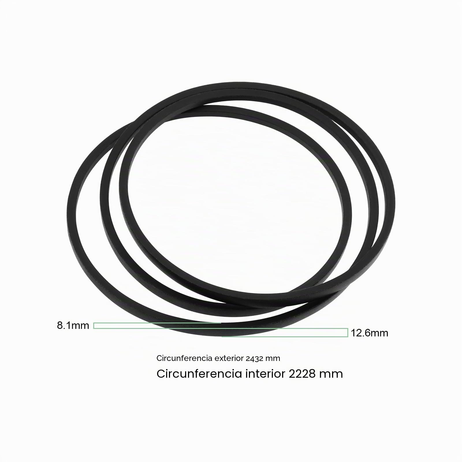 EMSea 1 Correa para Cortadora de Césped Compatible con McCulloch 5324397-26 5835449-01 CTH163 Compatible con Husqvarna 532439726 532130801 Correa de Transmisión para Cortadora de Césped
