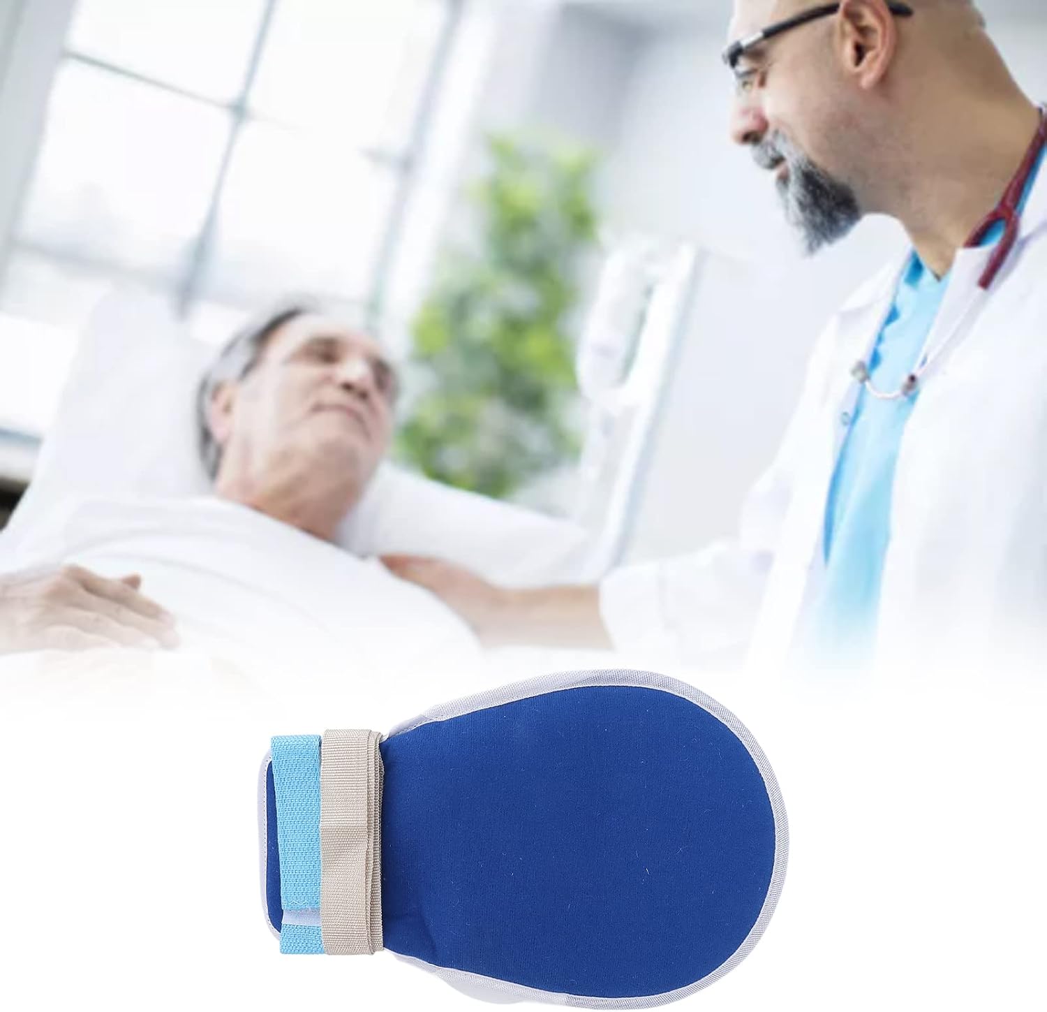 Hand Restraint Gloves, 1 pcs Dementia Restraint Gloves Prevent Self Injury Scratch