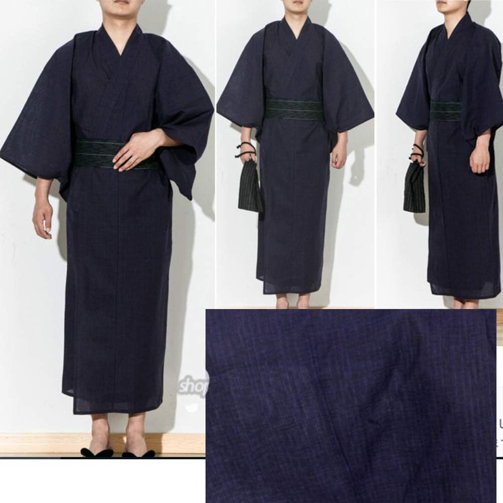 FANCY PUMPKIN Jinbei Men's Japanese Yukata Japanese Kimono Home Robe Pajamas Dressing Gown - Image 2