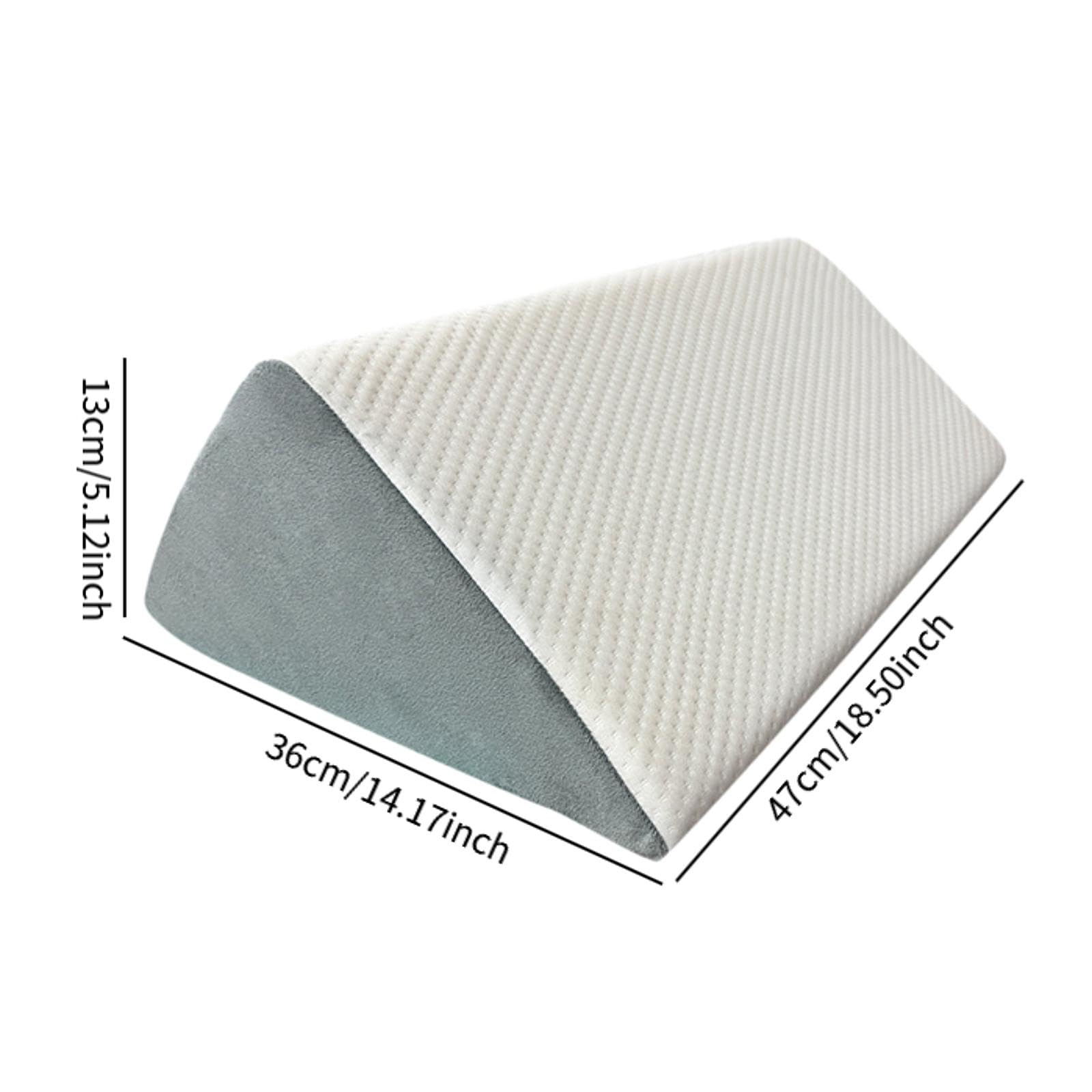 Fenteer Almohada para Piernas Almohada Triangular Cojín Rodillas Almohada Cuña Espuma Descanso Soporte Relajación Función Ajustable Adecuada para Dormir Lect